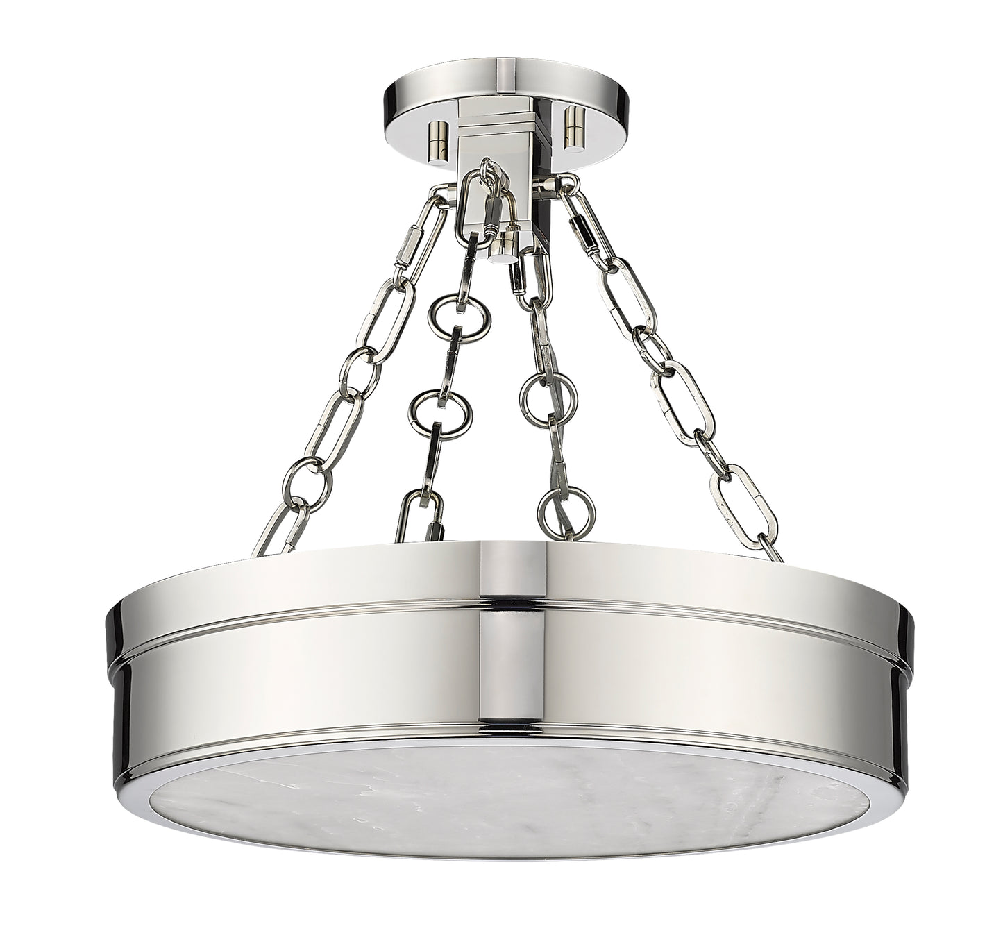 1944SF15-PN-LED - Anders 1 Light Semi Flush 15" Mount - Polished Nickel
