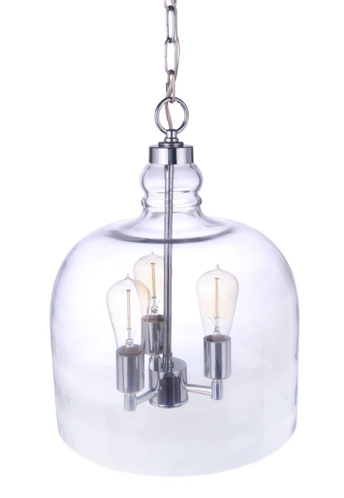 P975CH3 - Jackson 3 Light 13.63" Wide Pendant - Chrome