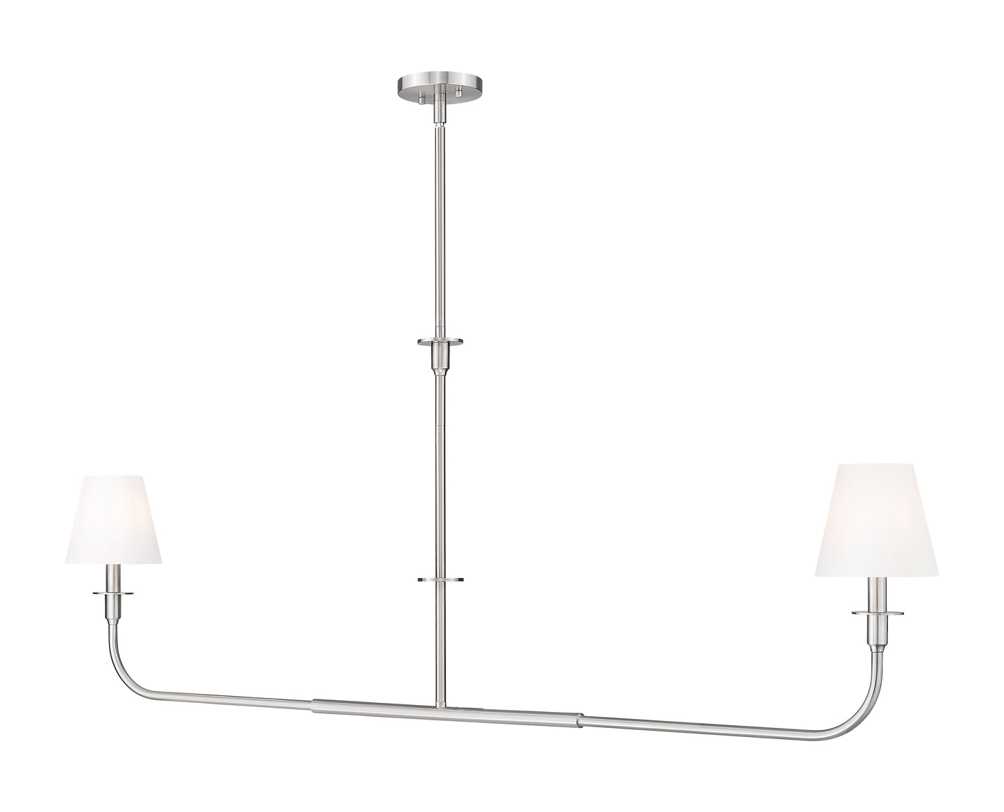 3049-60L-BN - Tova 2 Light Linear 64" Chandelier - Brushed Nickel