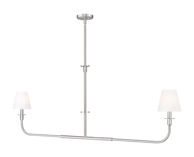 3049-60L-BN - Tova 2 Light Linear 64" Chandelier - Brushed Nickel