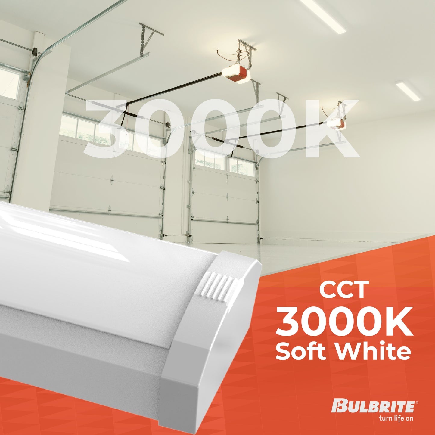 773502 - 48" Dimmable LED Utility Ceiling Light - 32 Watt - Adjustable CCT