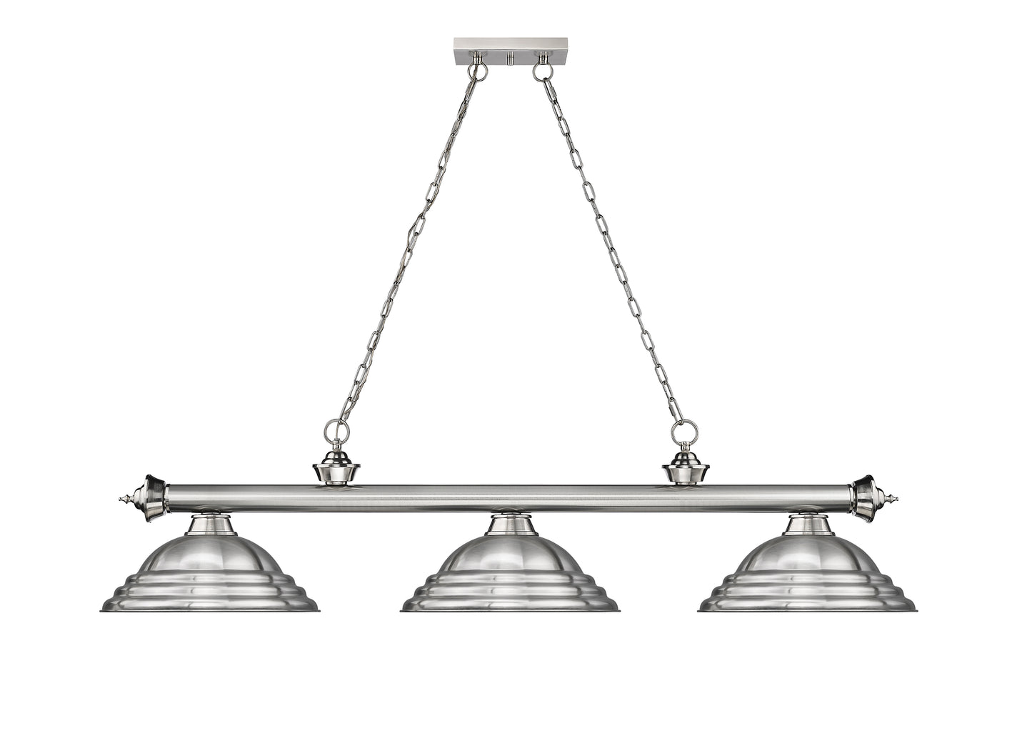 2306-3BN-SBN - Cordon 3 Light 58" Billiard - Brushed Nickel