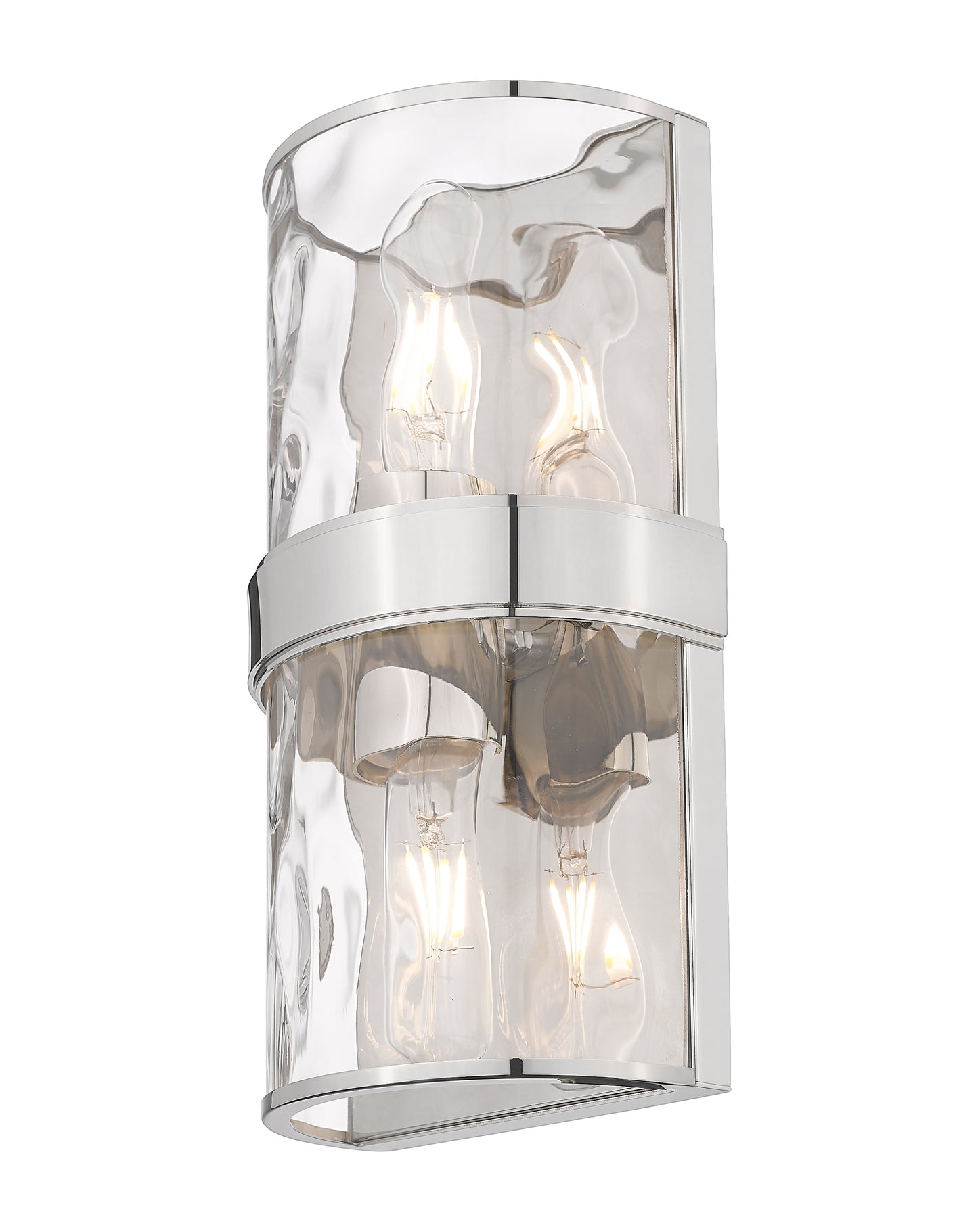 3053-2SS-PN - Meridian 2 Light Wall 12" Sconce - Polished Nickel