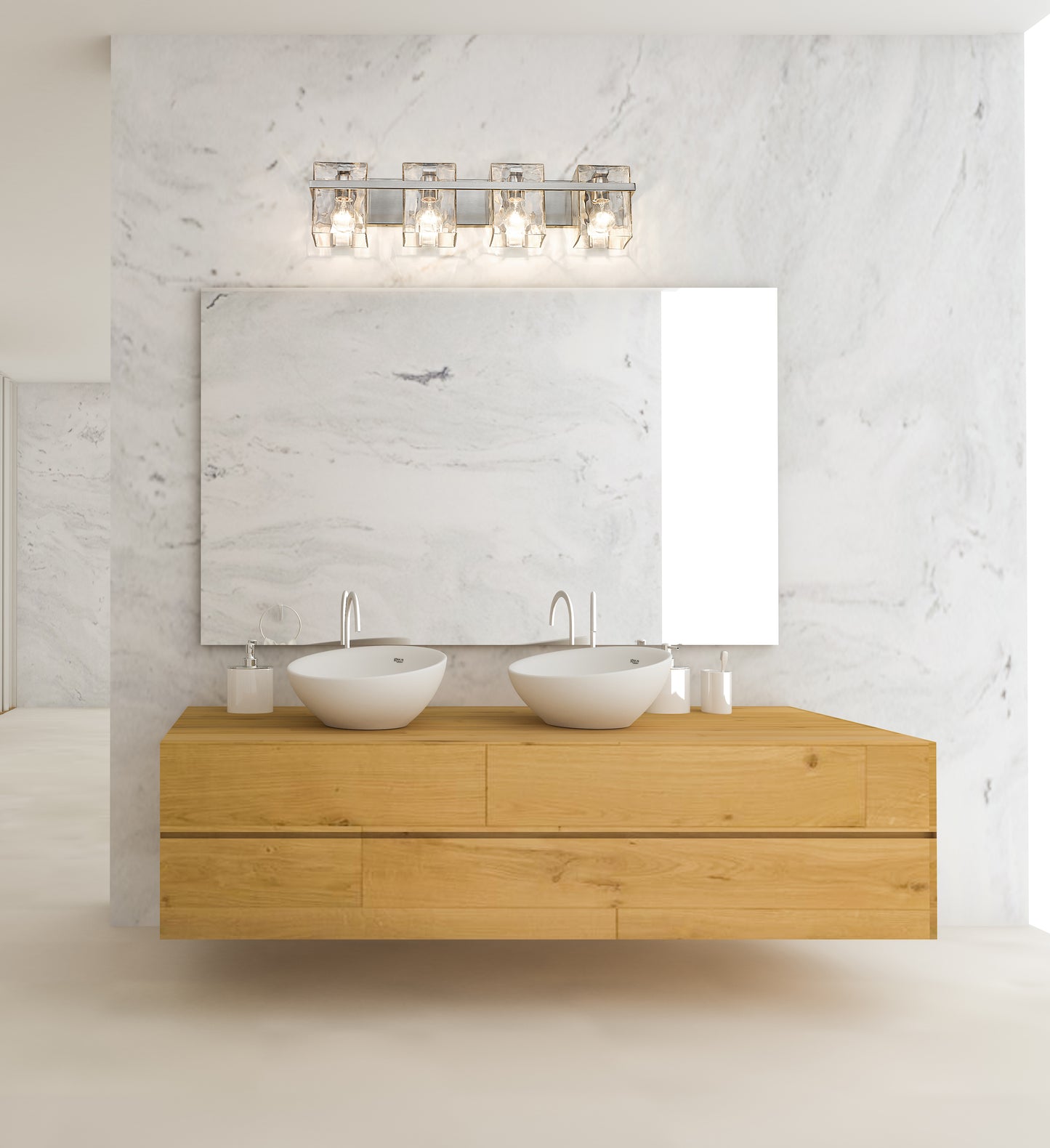 1938-4V-BN - Bennington 4 Light 29" Vanity - Brushed Nickel