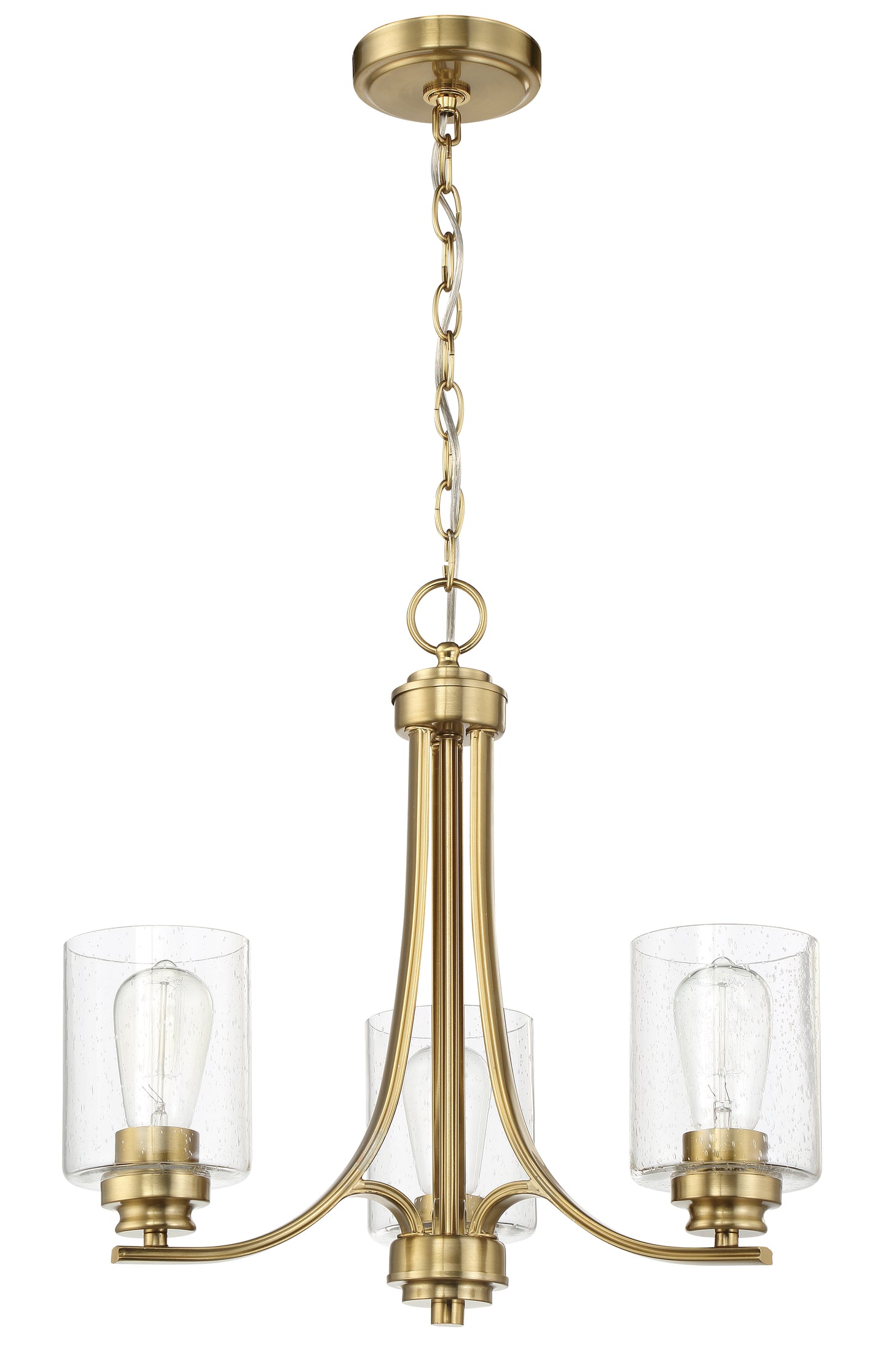 50523-SB - Bolden 3 Light 18" Wide Chandelier - Satin Brass