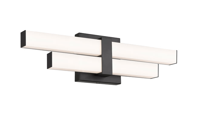 1008-18W-MB-LED - Zane 2 Light 18" Vanity - Matte Black