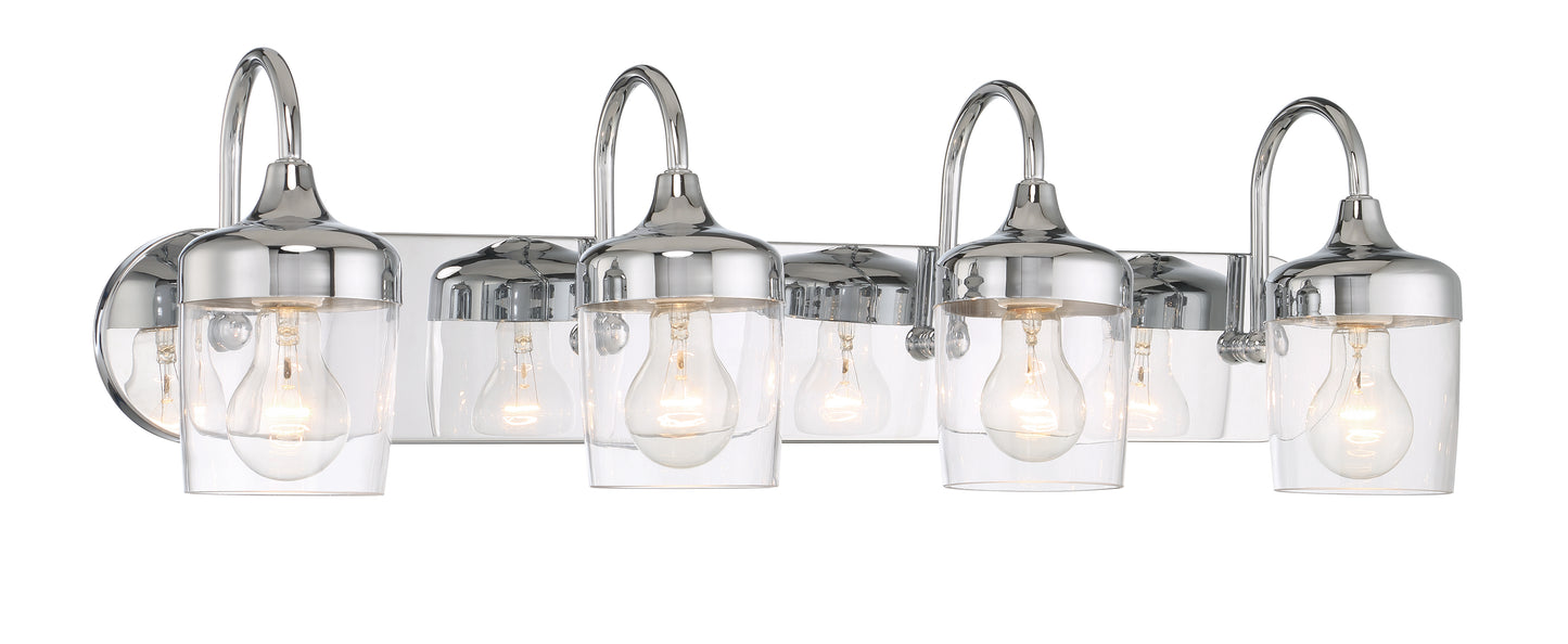 58104-CH - Wrenn 4 Light 30" Wide Vanity Light - Chrome