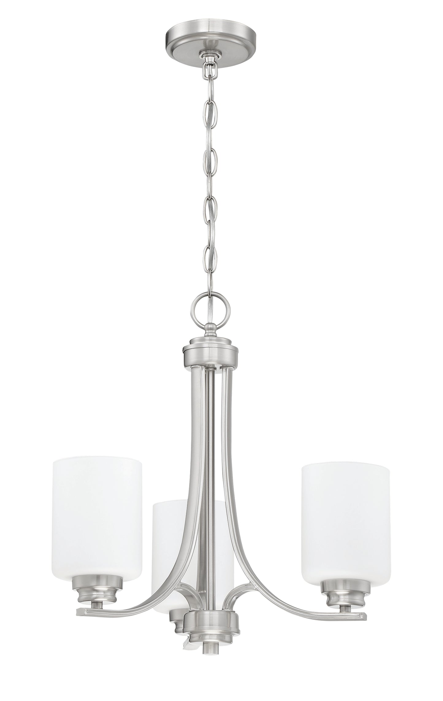 50523-BNK-WG - Bolden 3 Light 18" Wide Chandelier - Brushed Nickel
