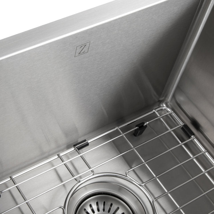 SR50D-33 - 33" Anton Undermount Double Bowl Stainless Steel Kitchen Sink with Bottom Grid
