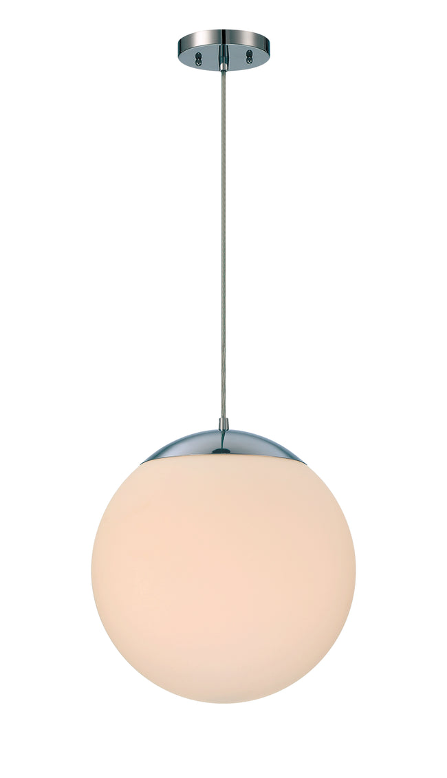 56893-CH-WG - Gaze 1 Light 14" Wide Pendant - Chrome