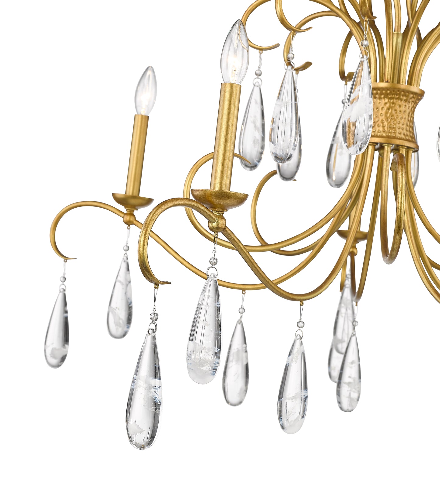 3039-38GG - Amara 5 Light 38" Chandelier - Gilded Gold