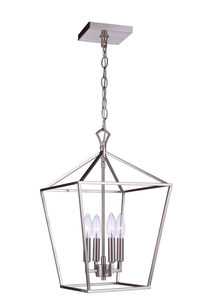 56334-BNK - Flynt II 4 Light 12" Wide Foyer Light - Brushed Nickel