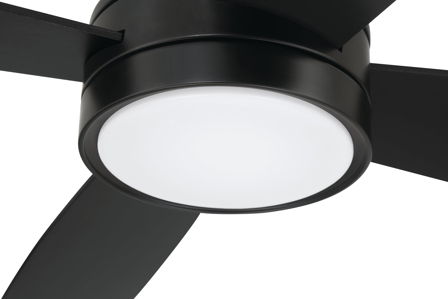 DMC52FB4 - DeMarco 52" 4-blade Ceiling Fan Indoor/Outdoor Damp Rated 52" 4 Blade Indoor Outdoor Ceiling Fan with Light Kit - Flat Black
