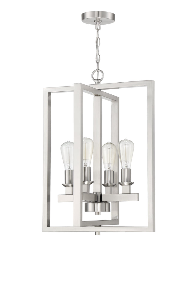 53134-BNK - Chicago 4 Light 18" Wide Foyer Light - Brushed Nickel