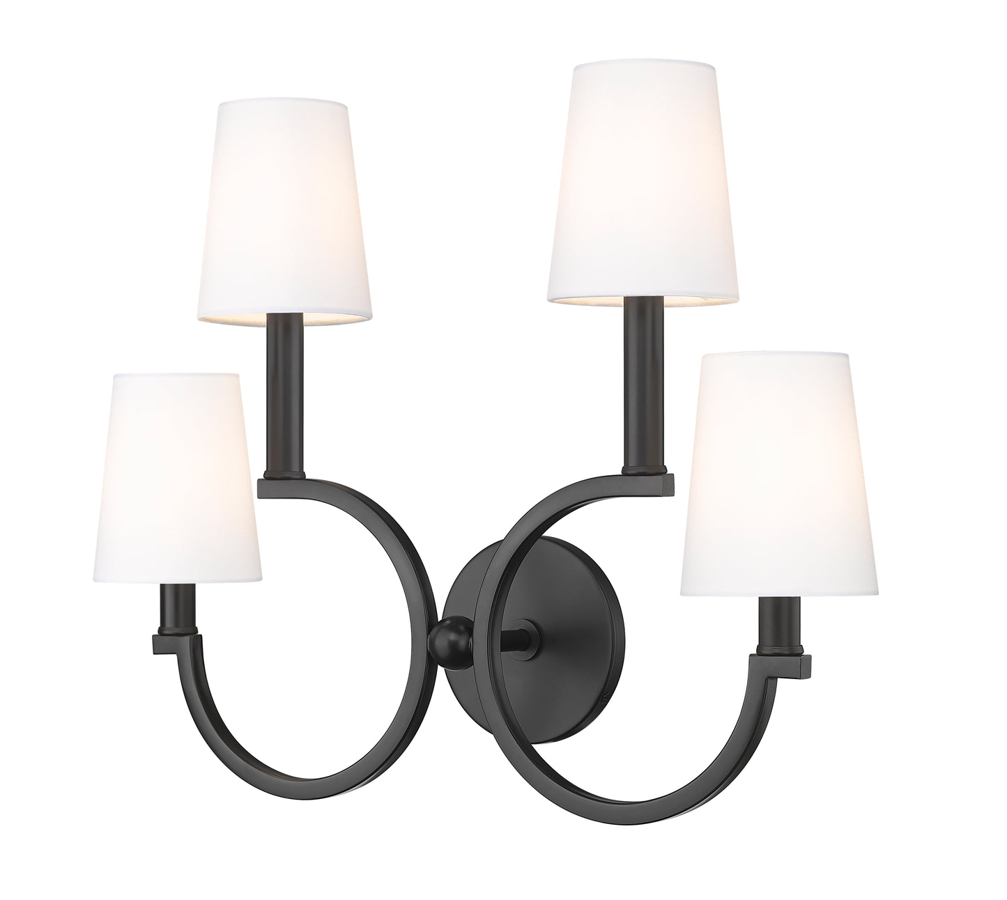 2016-4S-MB - Cordelia 4 Light Wall 16" Sconce - Matte Black