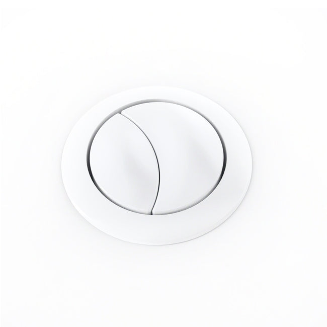THU848#01-A - Flush Push Button Assembly with Rods for Aquia IV Toilets - Cotton White