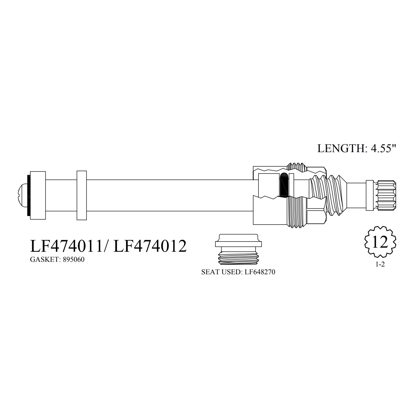 LF474011 - Replacement Price Pfister Stem
