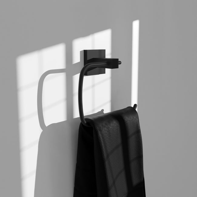 RBCN1-TRNG-MB - Rubicon Towel Ring in Matte Black