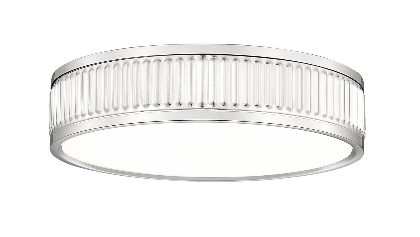 1013F12-BN-LED - Stari 1 Light Flush 13" Mount - Brushed Nickel