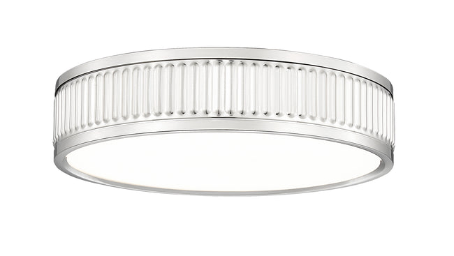 1013F12-BN-LED - Stari 1 Light Flush 13" Mount - Brushed Nickel