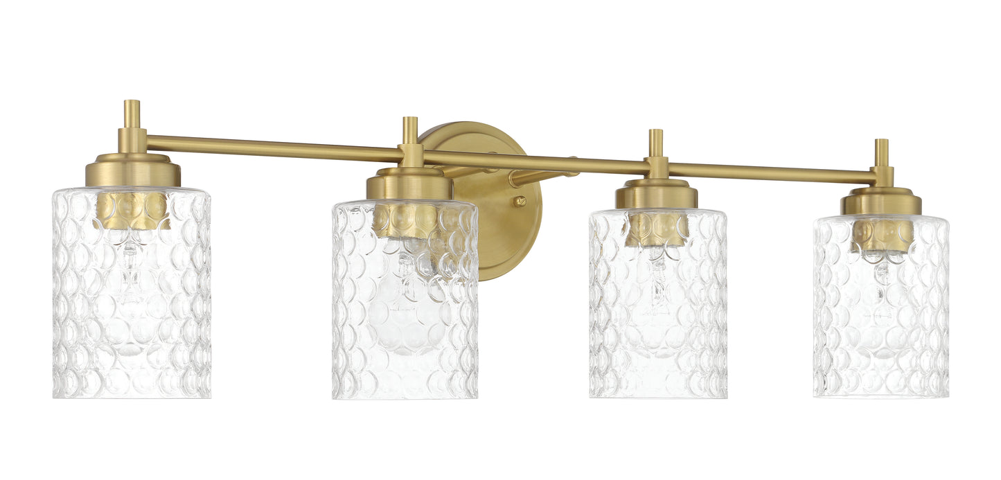 60504-SB - Claire 4 Light 30" Wide Vanity Light - Satin Brass