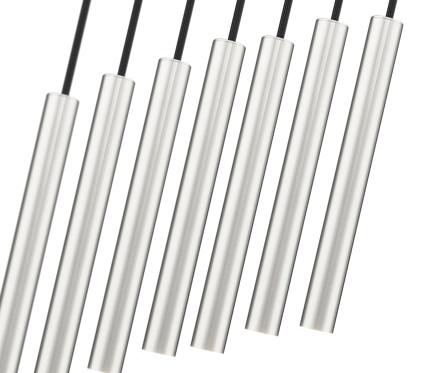 919MP12-7L-BN-LED - Forest 7 Light Linear 54" Chandelier - Brushed Nickel