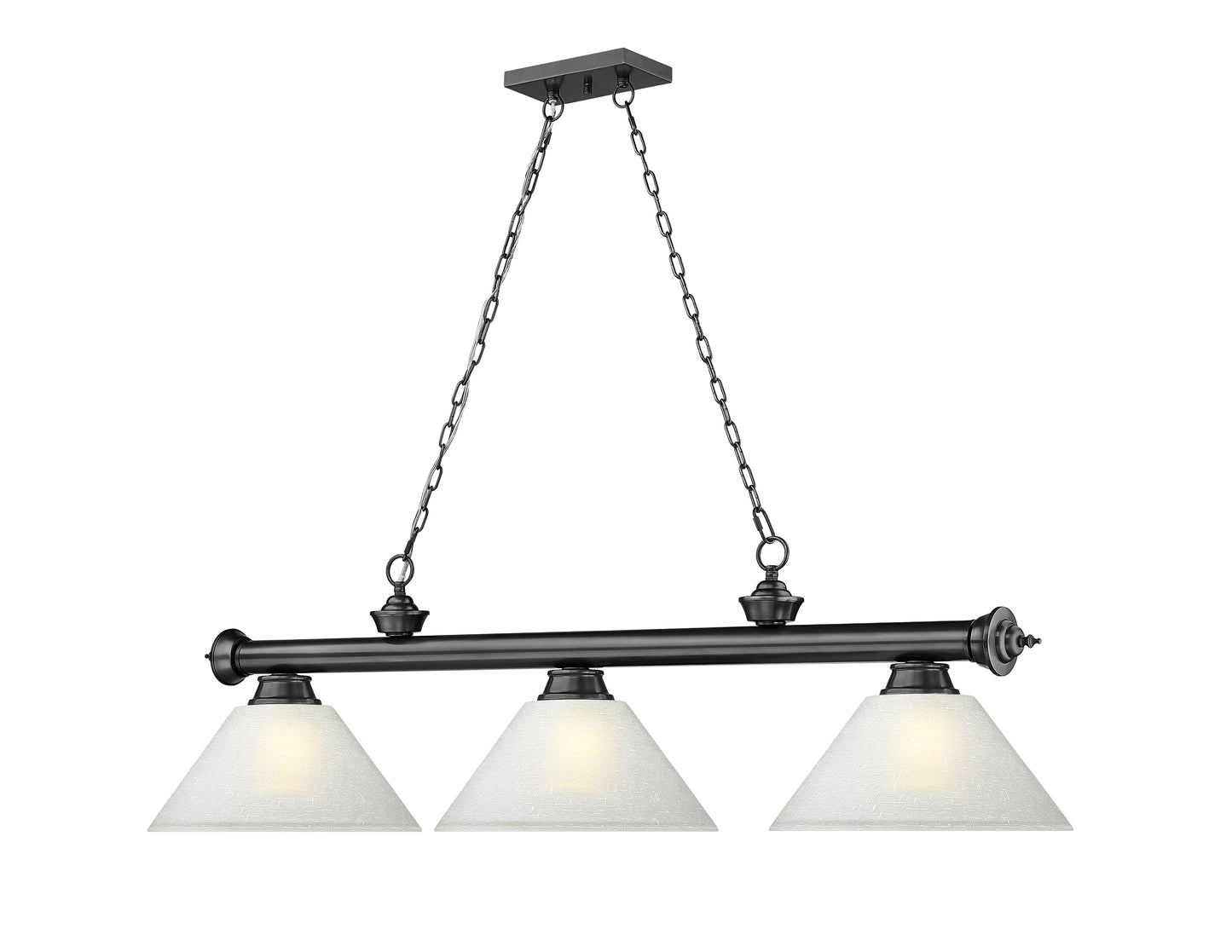 2306-3BP-AWL14 - Cordon 3 Light 57" Billiard - Bronze Plate