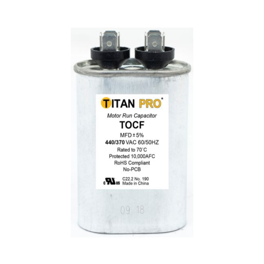 TOCF12.5 - TITAN PRO CAPACITOR 12.5 MFD 440/370V OVAL