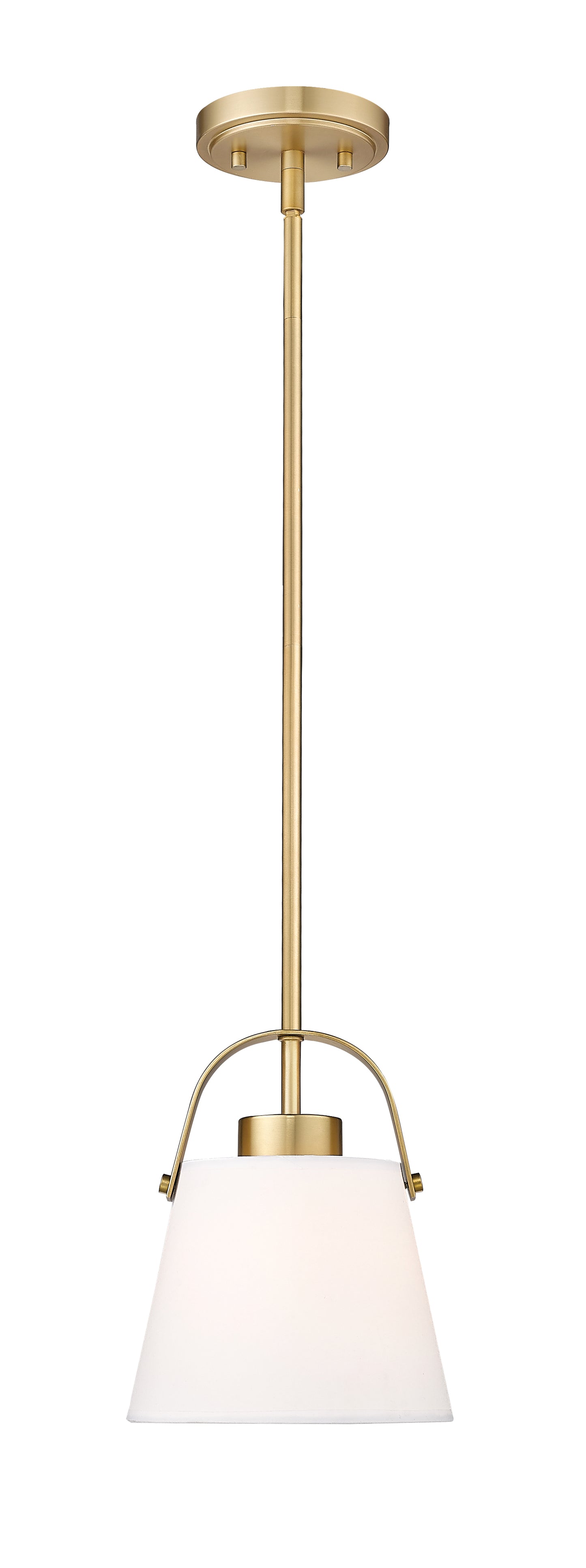 743P8-HBR - Z-Studio 1 Light 8" Pendant - Heritage Brass