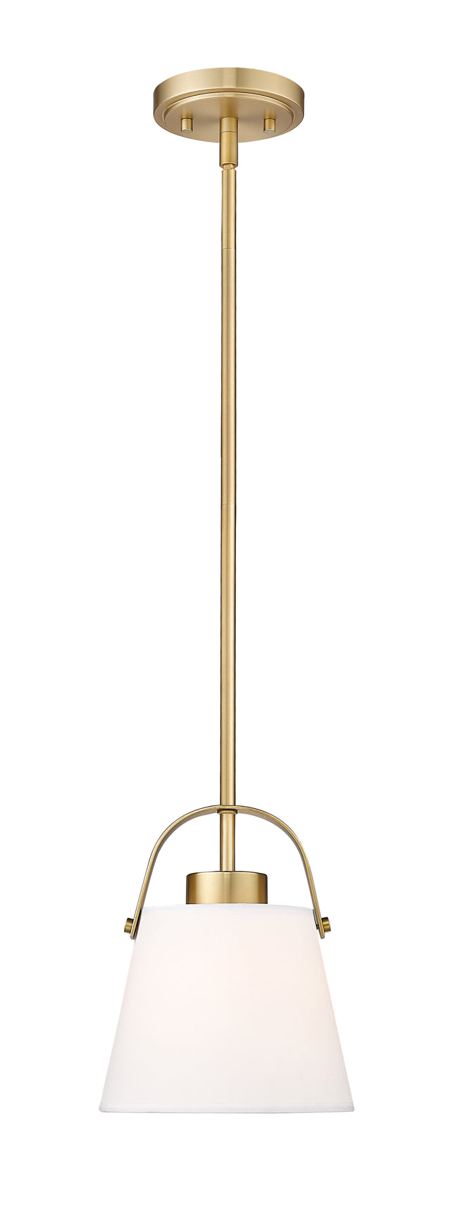 743P8-HBR - Z-Studio 1 Light 8" Pendant - Heritage Brass