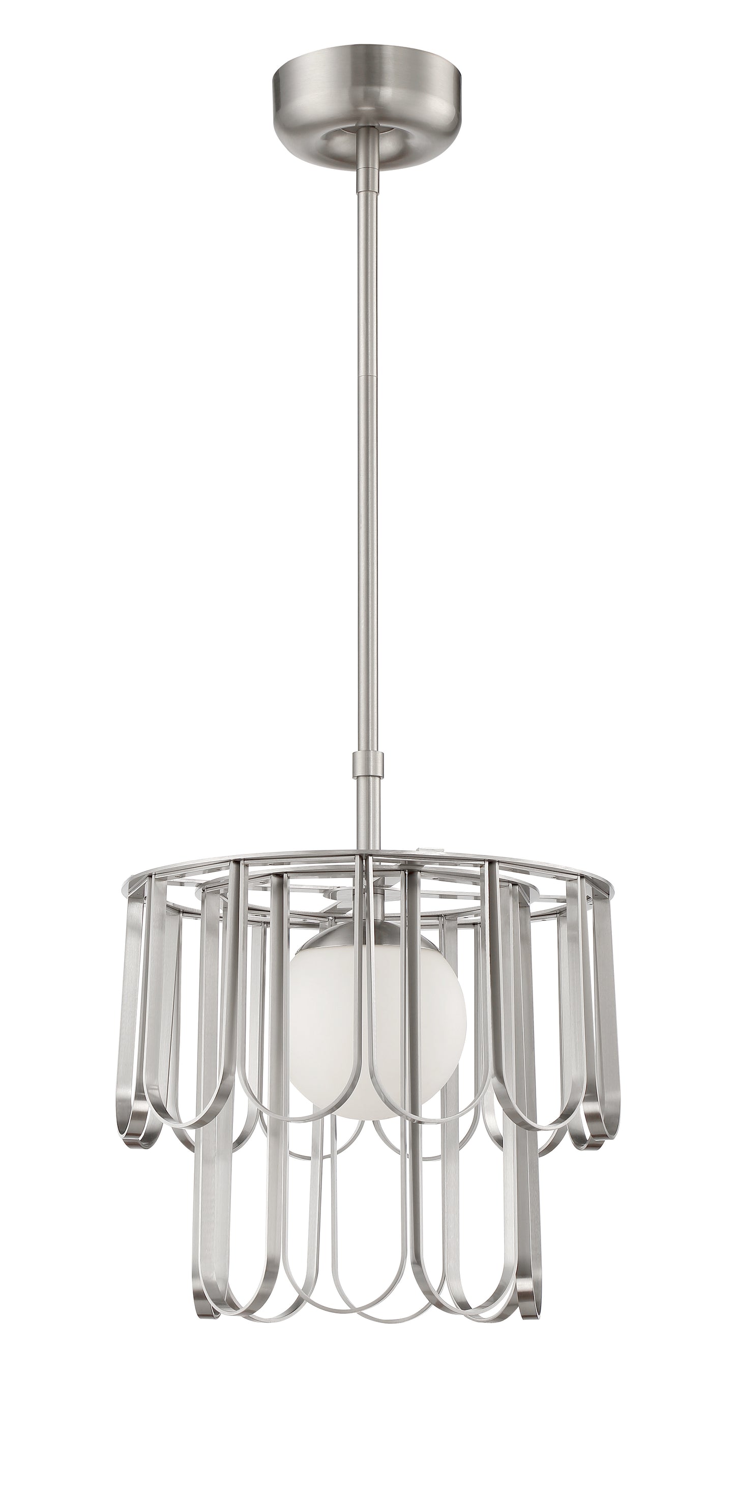 54993-BNK - Melody 1 Light 15" Wide Pendant - Brushed Nickel