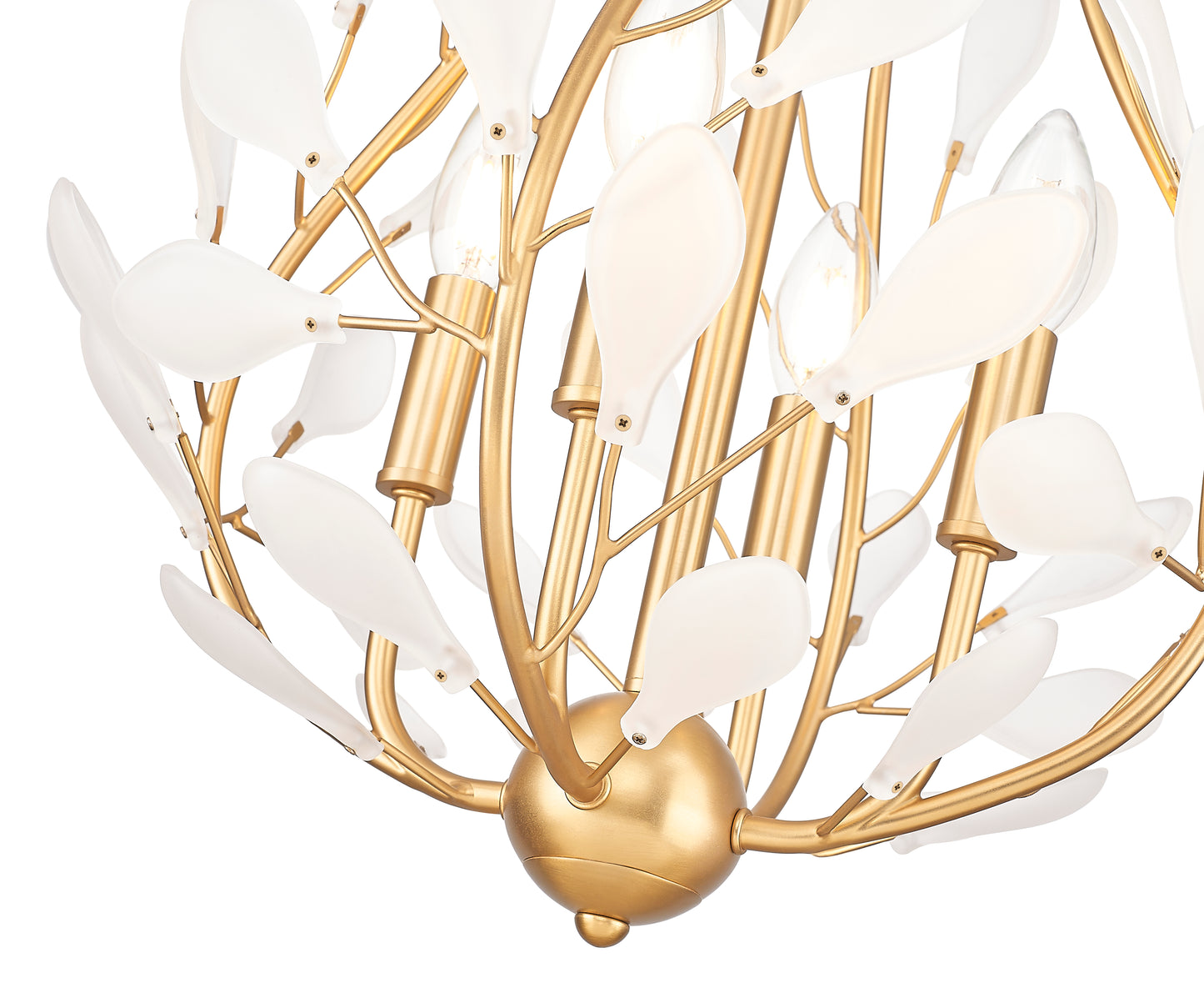 353-18MGLD - Claudine 4 Light 18" Chandelier - Modern Gold