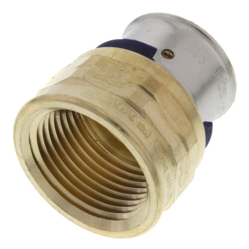 91540 - PureFlow Zero Lead Bronze PEX Press Adapter Straight Female 3/4" by 3/4" Press