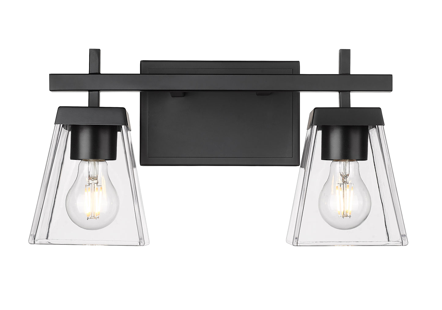 819-2V-MB - Lauren 2 Light 16" Vanity - Matte Black