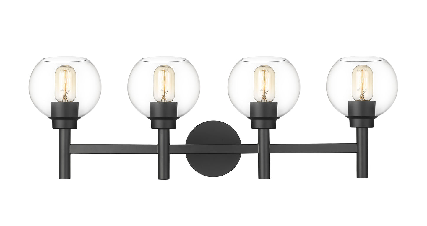 7502-4V-MB - Sutton 4 Light 32" Vanity - Matte Black