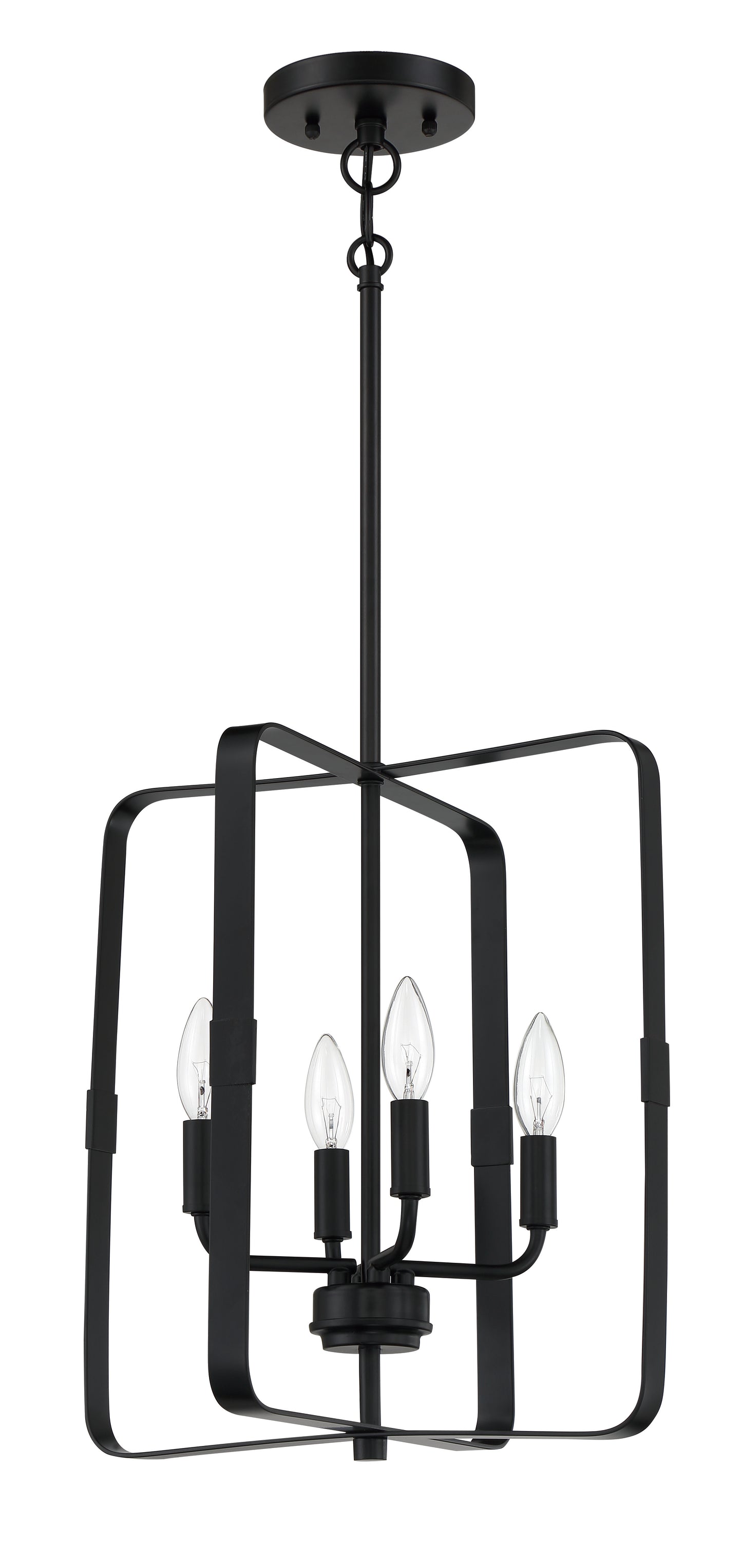 56034-FB - Stowe 4 Light 15" Wide Foyer Light - Flat Black