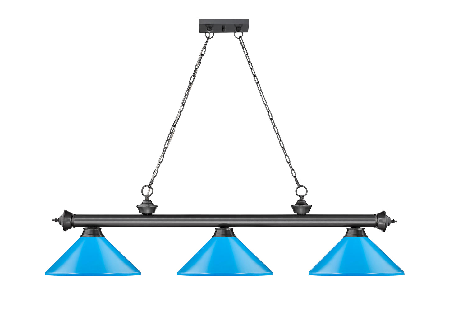 2306-3BP-MEB - Cordon 3 Light 58" Billiard - Bronze Plate