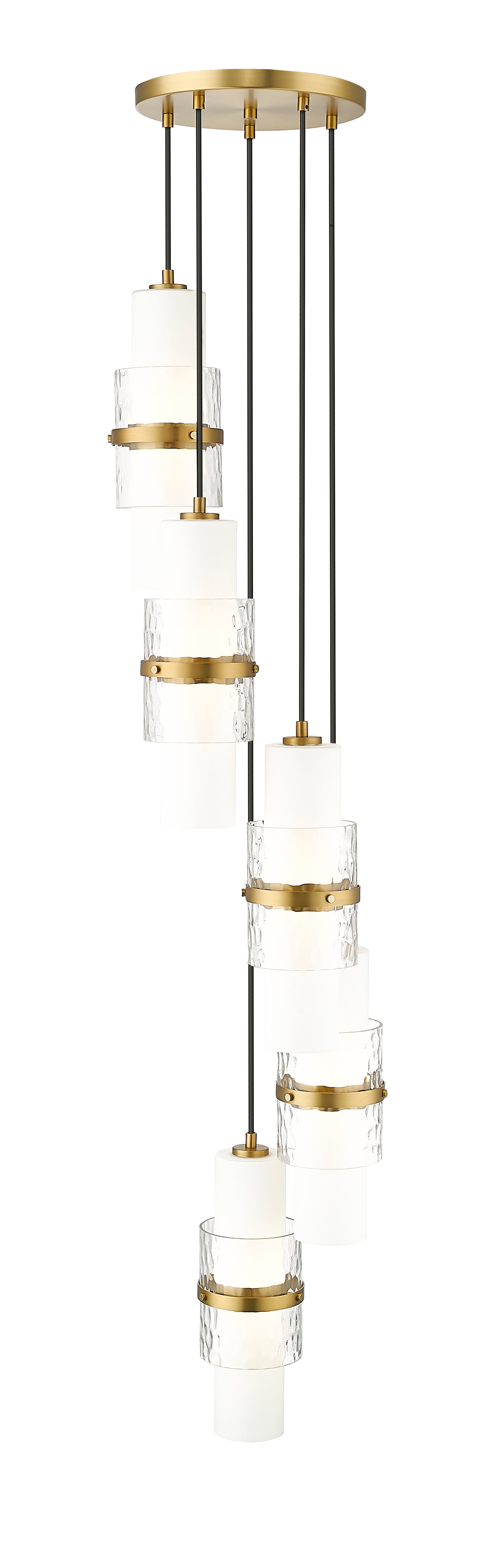 1946P-5R-MGLD - Cayden 5 Light 12" Chandelier - Modern Gold