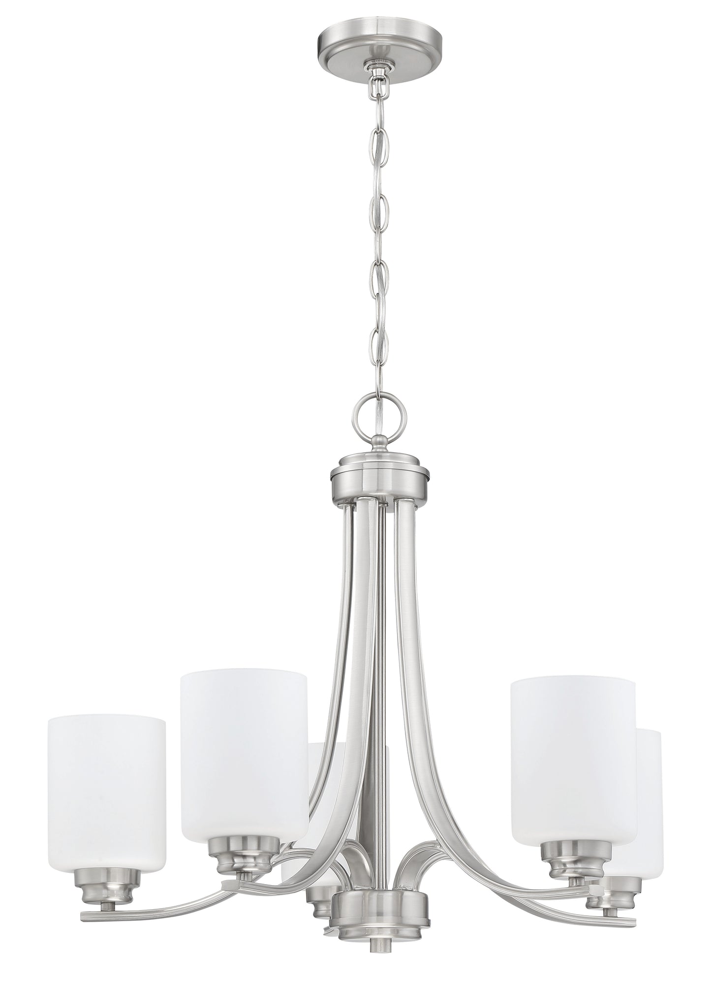 50525-BNK-WG - Bolden 5 Light 24" Wide Chandelier - Brushed Nickel