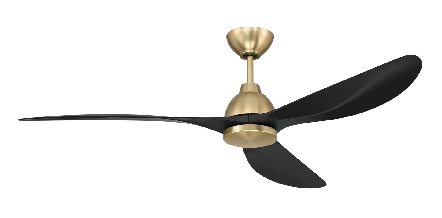 FRZ56SB3 - Frazier 56" 3-blade Indoor Ceiling Fan 56" 3 Blade Ceiling Fan with Light Kit - Satin Brass