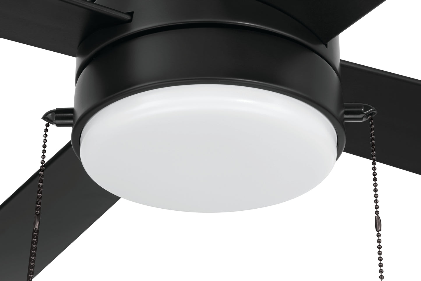 OMCY52FB4-PC - Outdoor McCoy 52 4 Blade with Pull Chains 52" 4 Blade Indoor Outdoor Ceiling Fan with Light Kit - Flat Black
