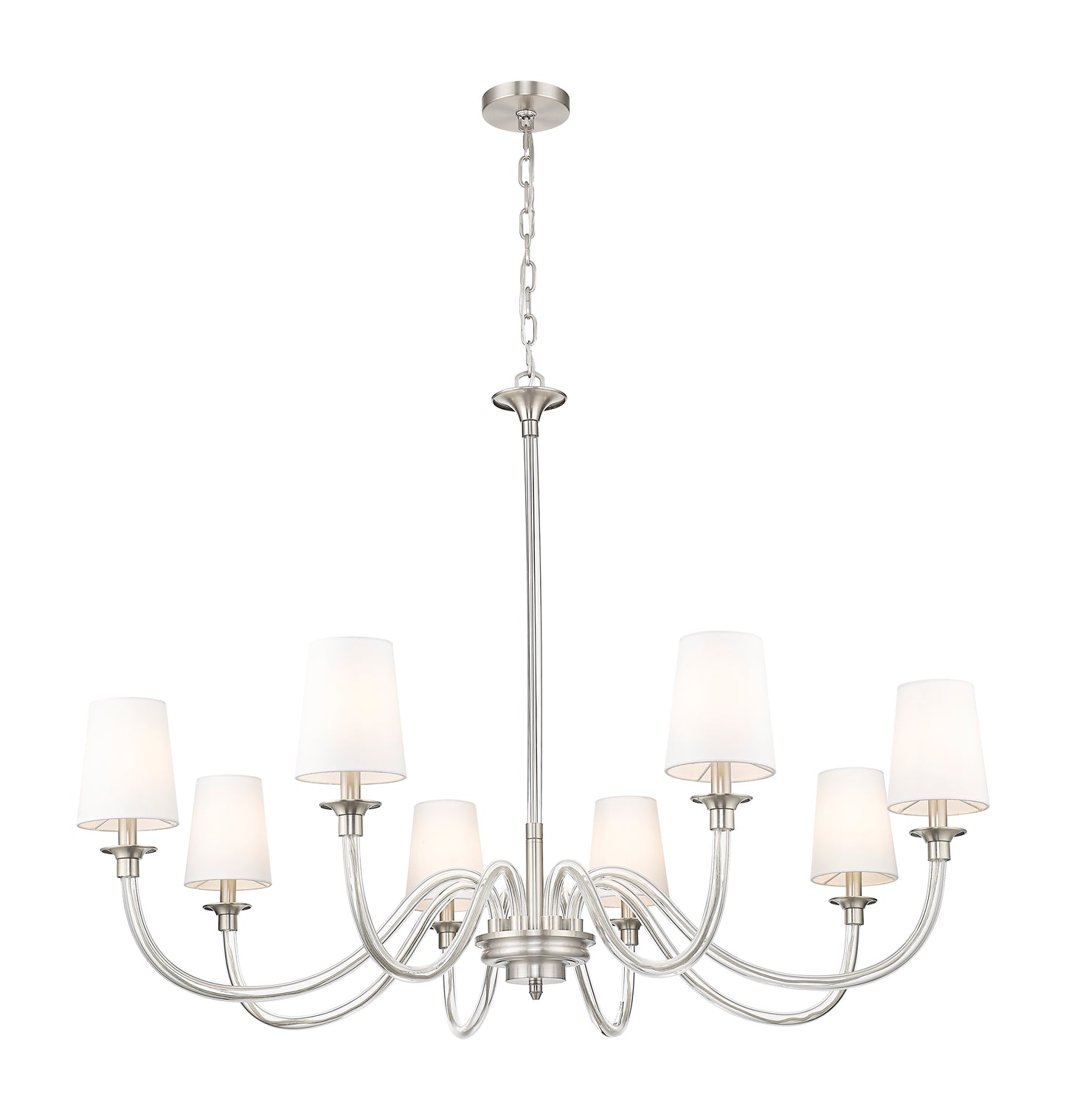 1950-8BN - Katerina 8 Light 46" Chandelier - Brushed Nickel