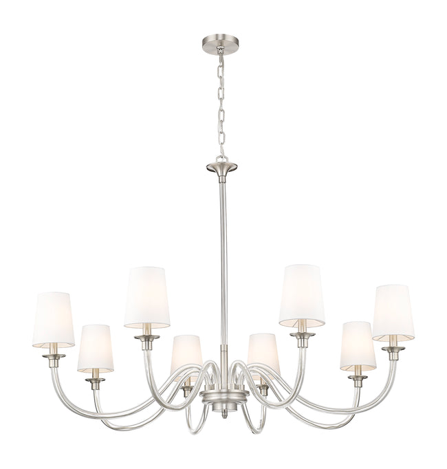 1950-8BN - Katerina 8 Light 46" Chandelier - Brushed Nickel