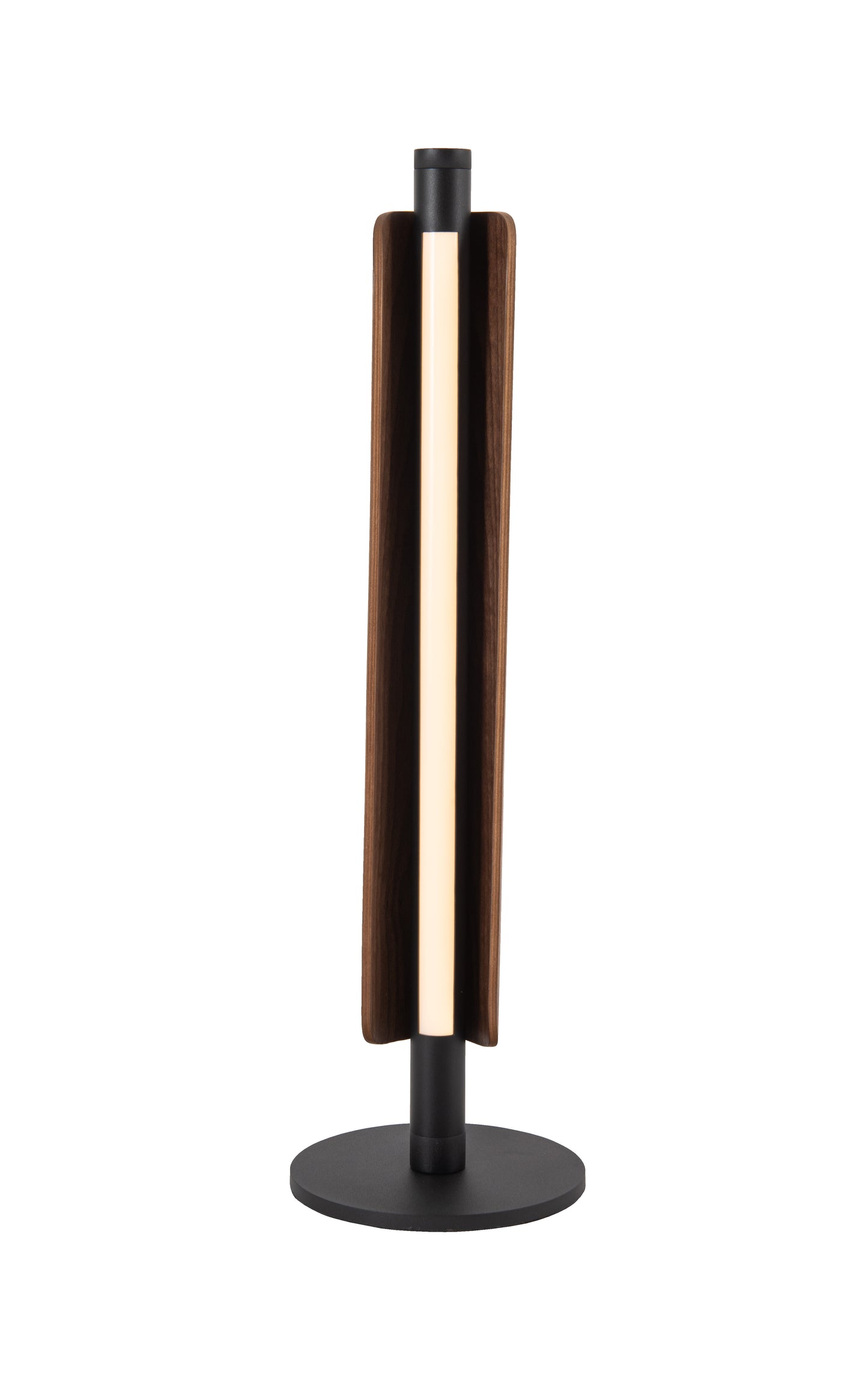 87030FBWAL-T - Cameron 1 Light 21" High Table Lamp - Flat Black / Walnut