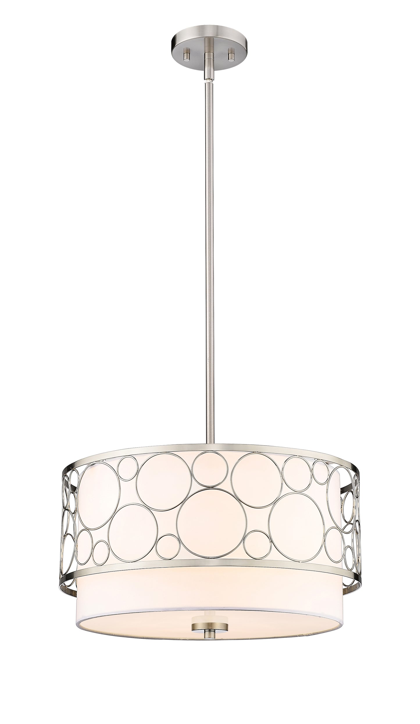 197-17BN - Kendall 3 Light 17" Pendant - Brushed Nickel