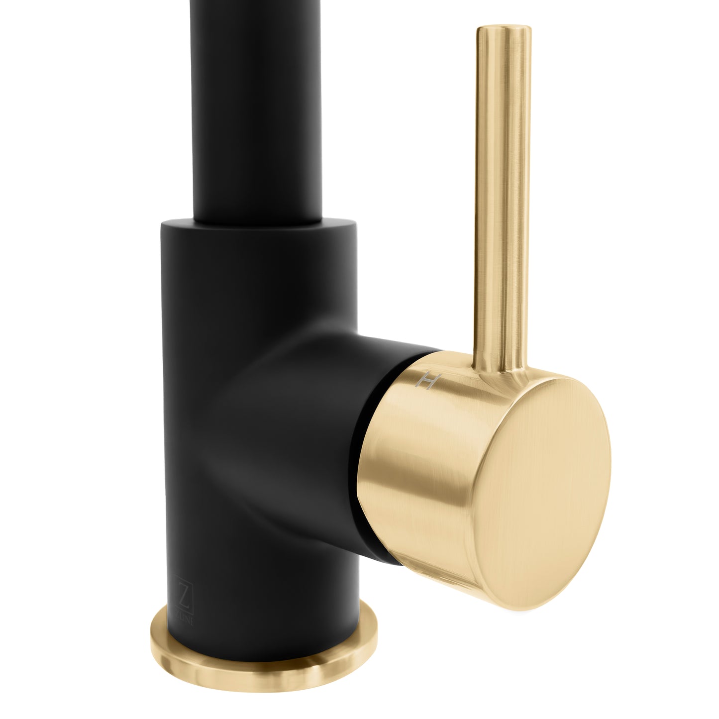 GEM-KF-ZMBCB - Autograph Edition Gemini Pull Down Single Handle Kitchen Faucet in Matte Black and Champagne Bronze