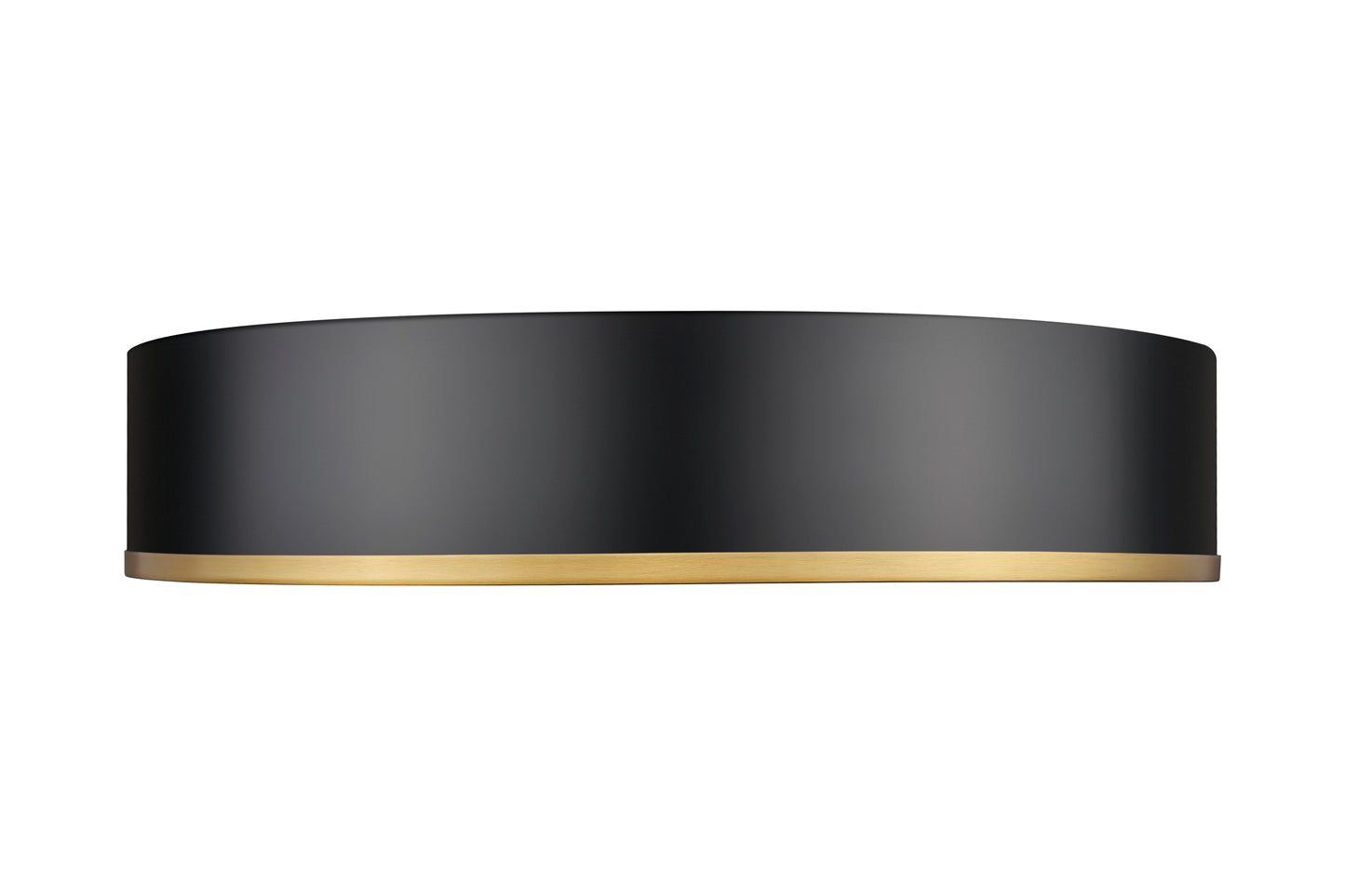 1018F20-MB-MGLD-LED - Bradley 1 Light Flush 20" Mount - Matte Black / Modern Gold