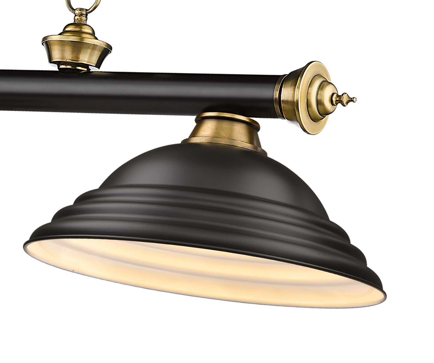 2306-3MB-RB-SMB - Cordon 3 Light 58" Billiard - Matte Black / Rubbed Brass
