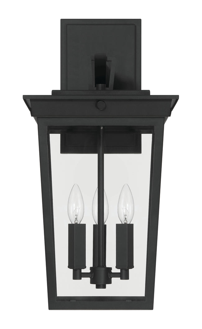 ZA7814-TB - Duncan 3 Light 22" High Outdoor Wall Lantern - Textured Black