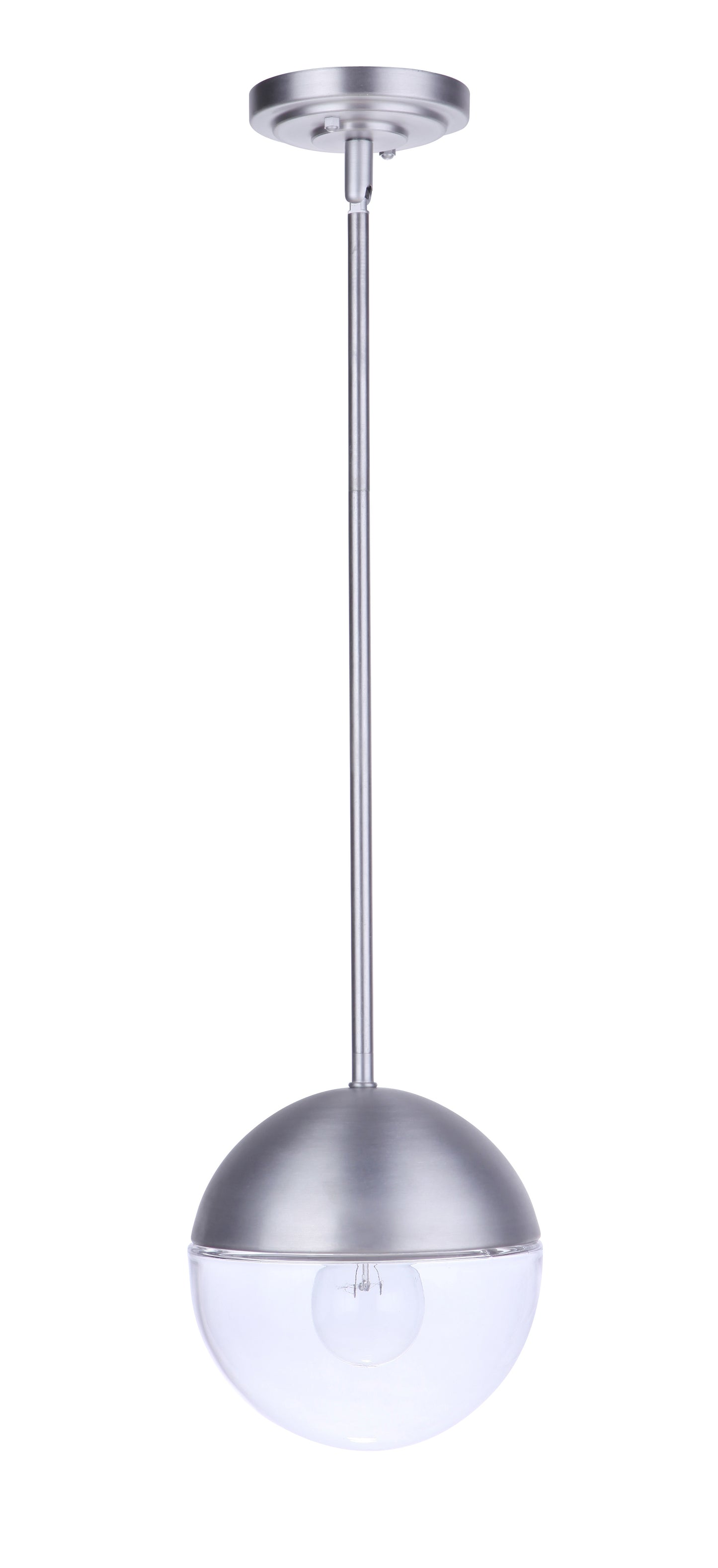 ZA3411-SA - Evie 1 Light 7.5" Wide Outdoor Pendant - Satin Aluminum